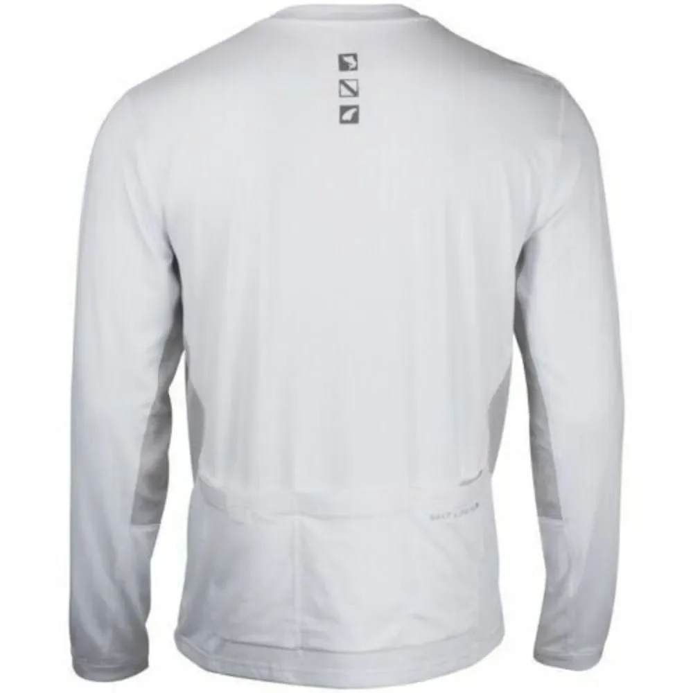 Men's SALT LIFE Fusion Performance Pocket Fishing Long Sleeve, WHITE SLM6088 XL - Picture 2 of 3